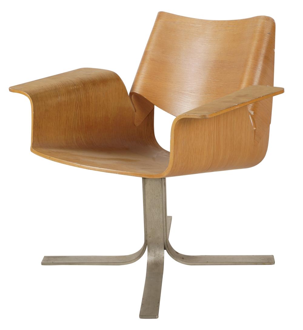MODERNIST BENT PLYWOOD ARMCHAIRon