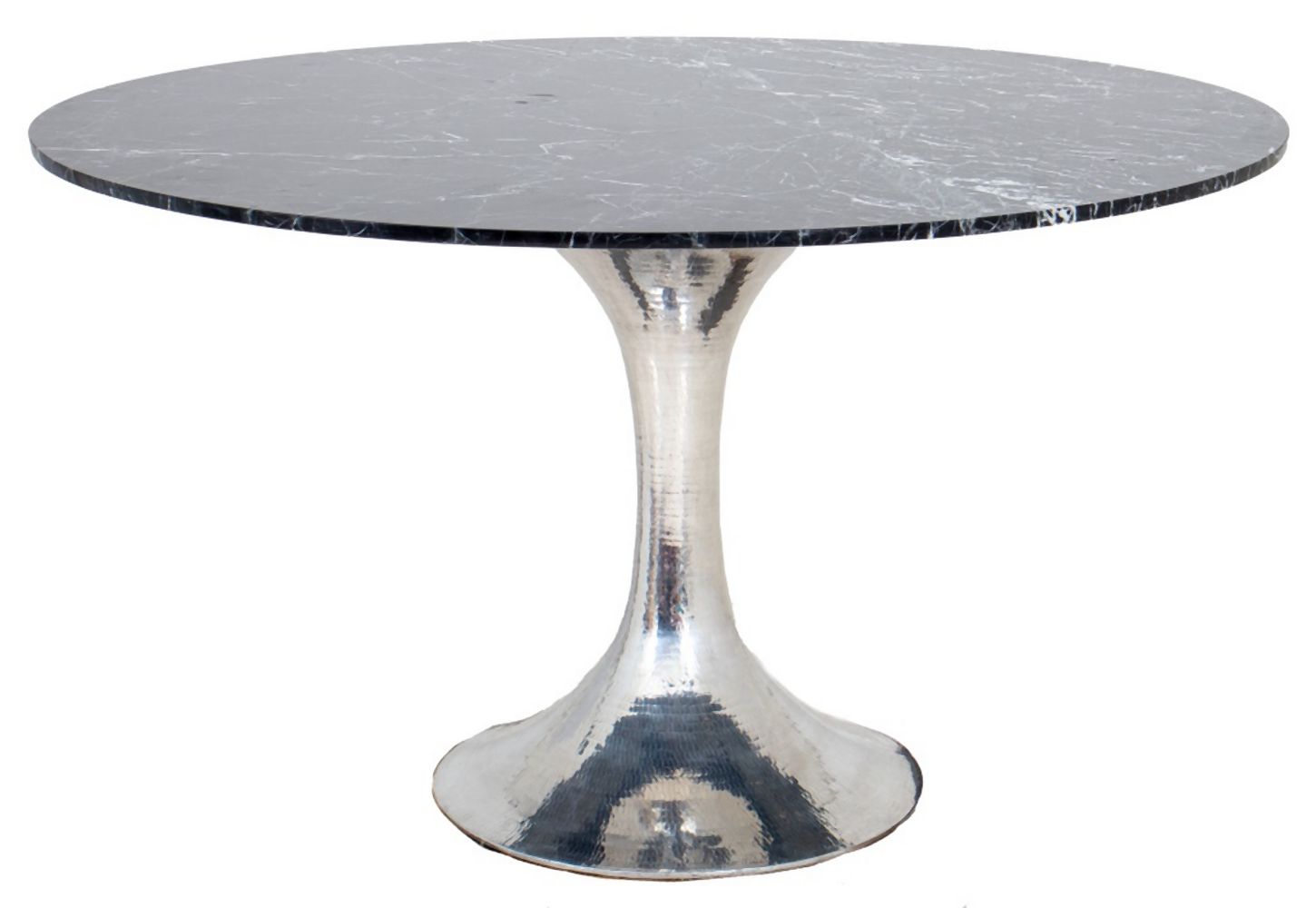 MODERNIST BLACK MARBLE & CHROME