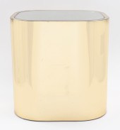 MODERNIST BRASS AND MIRRORED C
