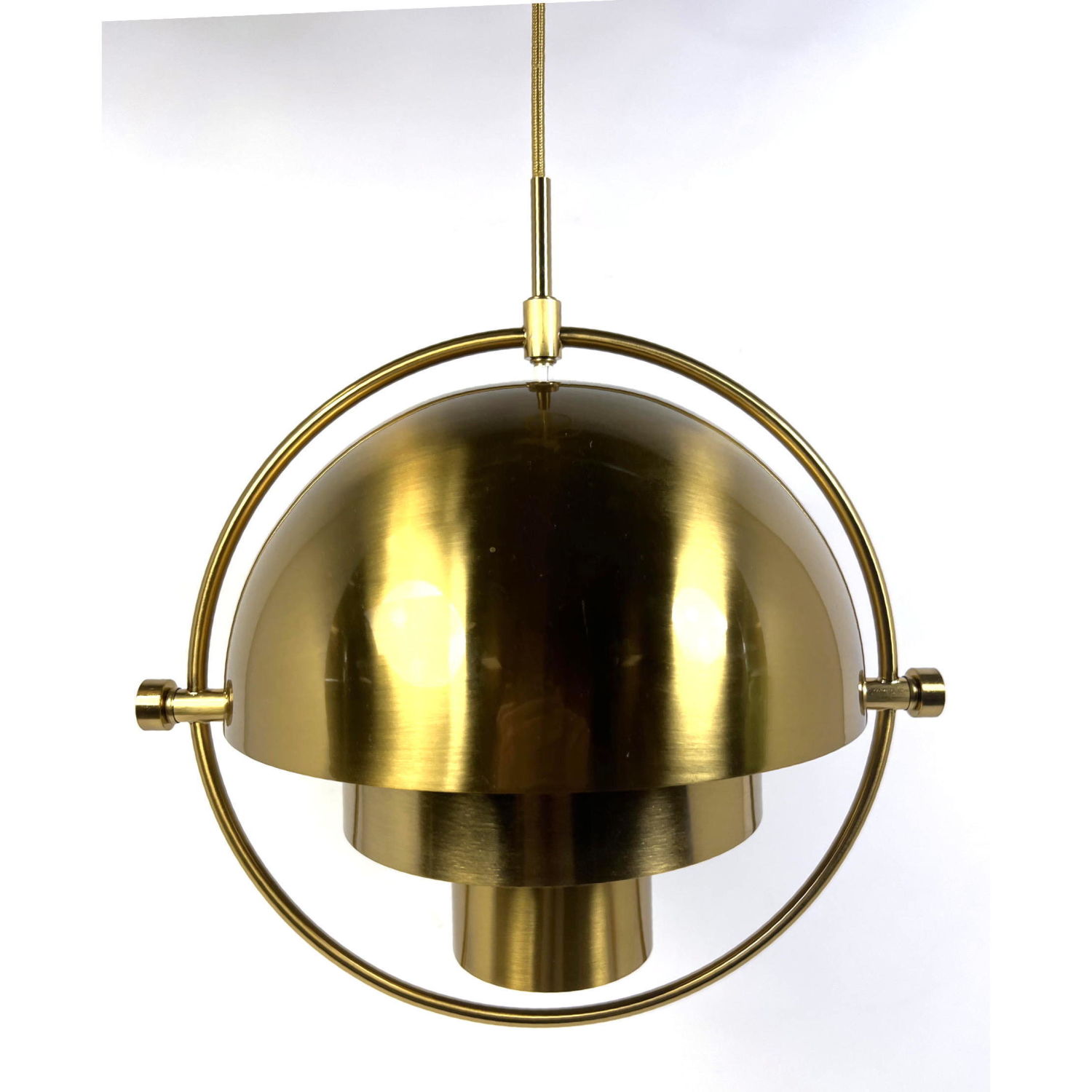 Modernist Brass Louvered Circle