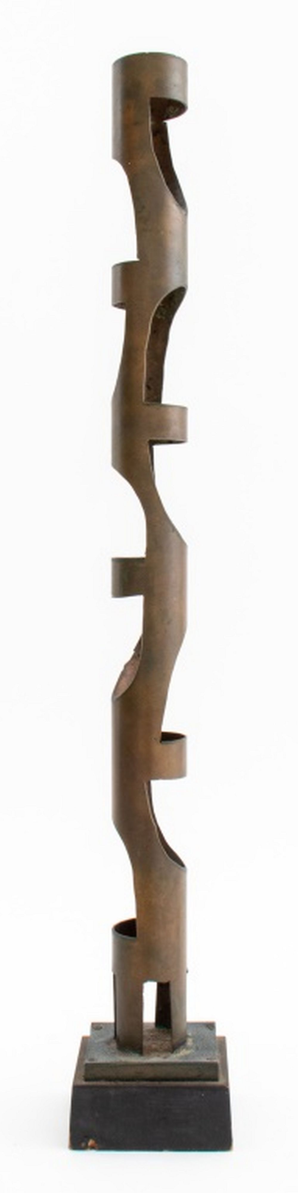 MODERNIST BRASS SCULPTURE, 1980S