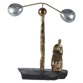 MODERNIST BRONZE FIGURAL KINET