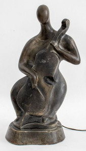 MODERNIST BRONZED PLASTER SCUL