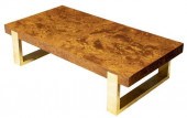 MODERNIST BURL LOW COFFEE TABL
