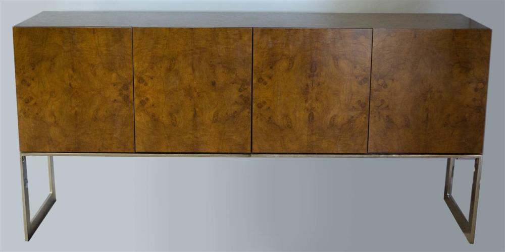 MODERNIST BURLWOOD AND CHROMED