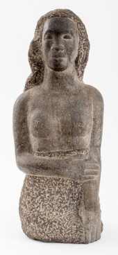 MODERNIST CARVED GRANITE NUDE