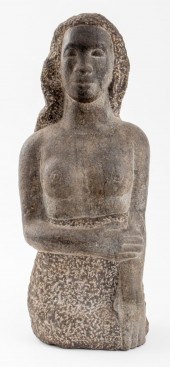 MODERNIST CARVED GRANITE NUDE