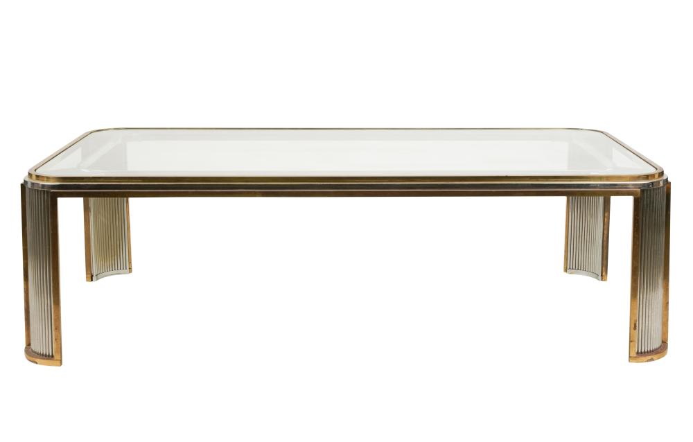 MODERNIST CHROME AND BRASS COFFEE
