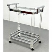 Modernist Chrome and Lucite Ro