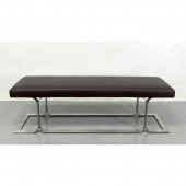 Modernist Chrome Base Bench. J