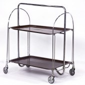 MODERNIST CHROME ROLLING BAR C