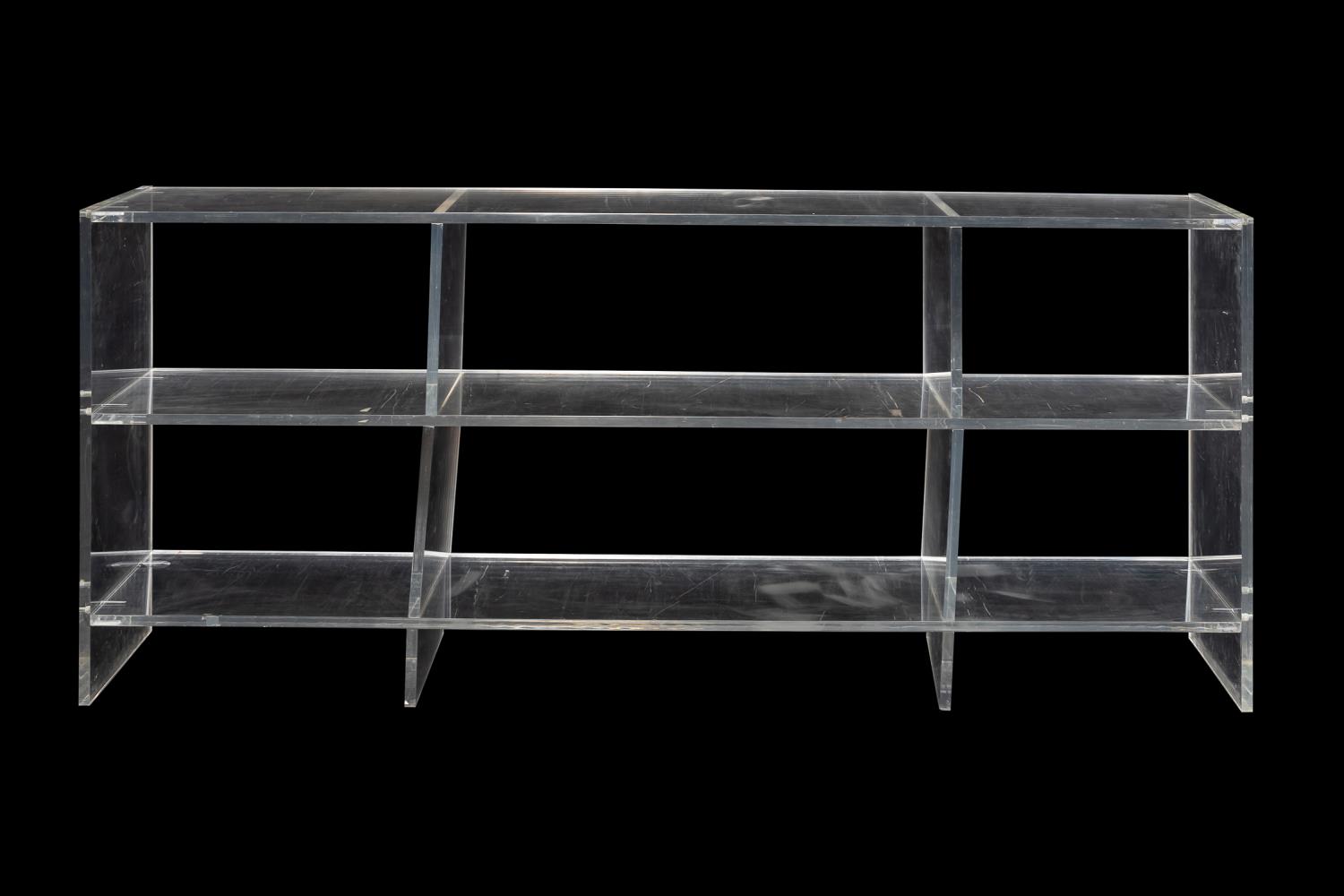 MODERNIST CLEAR ACRYLIC LOW