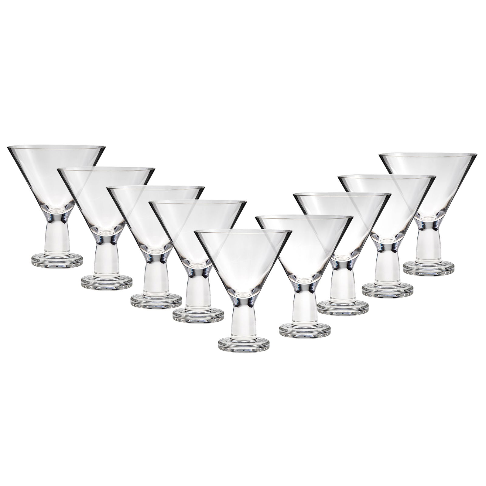 MODERNIST CLEAR GLASS MARTINI