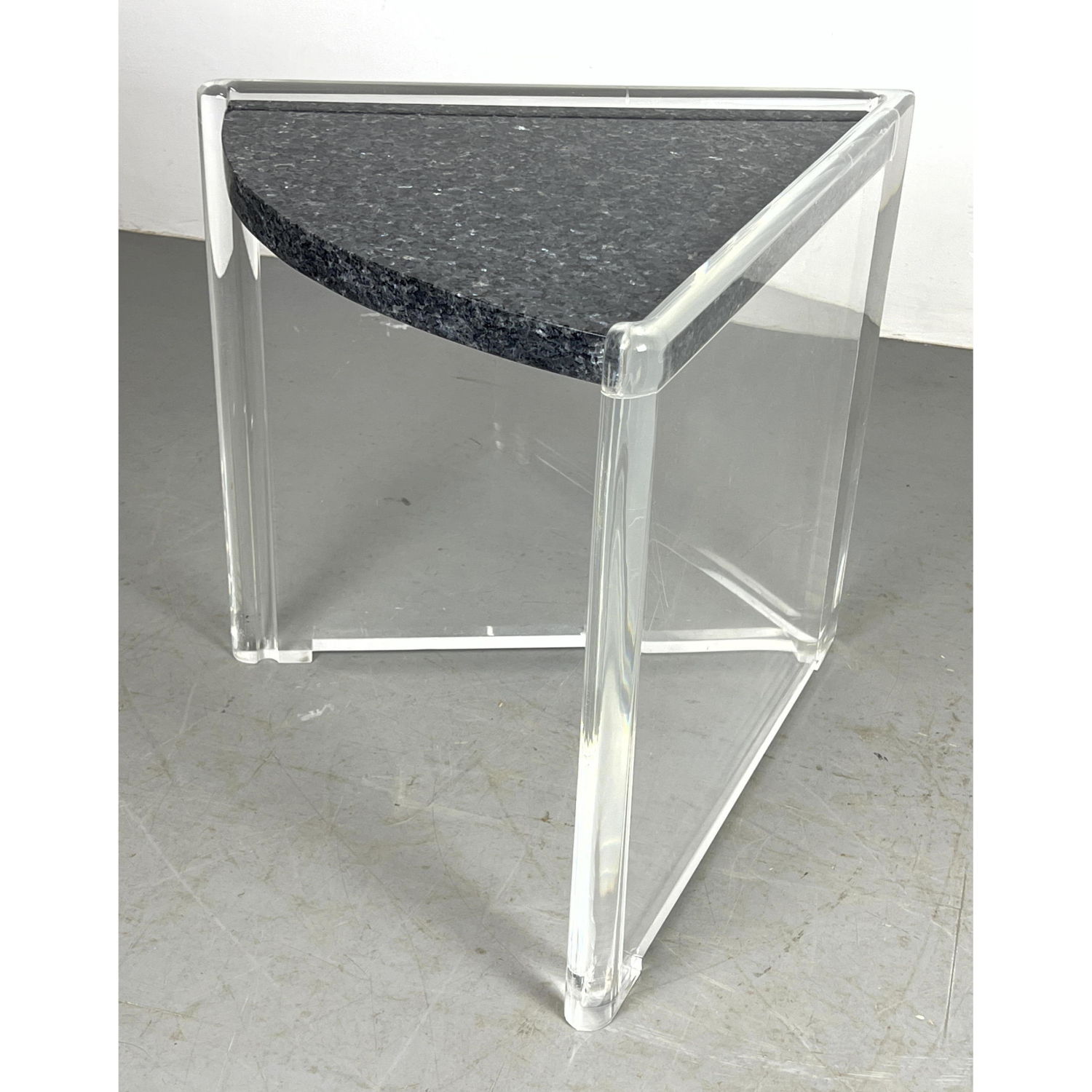 Modernist Clear Lucite, Granite