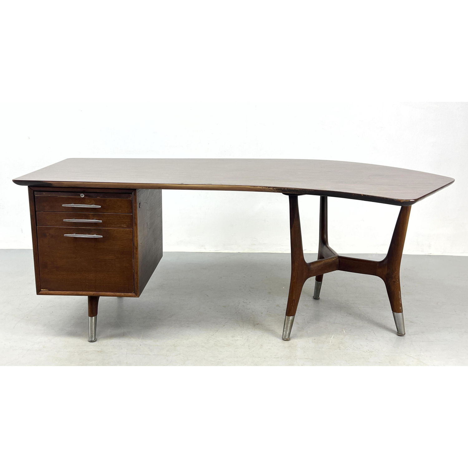 Modernist Desk. Curved Form with