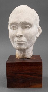MODERNIST FEMALE HEAD IN PLAST