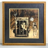 Modernist Figural Print. FRED