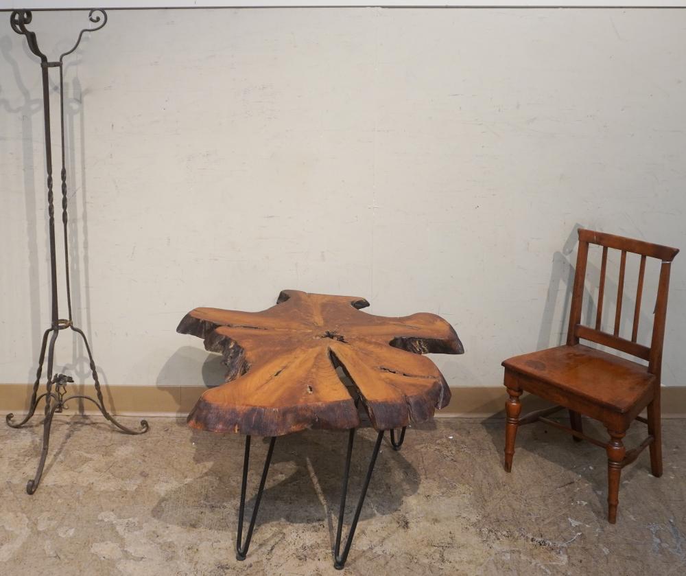 MODERNIST FREEFORM WOOD TOP AND