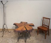 MODERNIST FREEFORM WOOD TOP AN