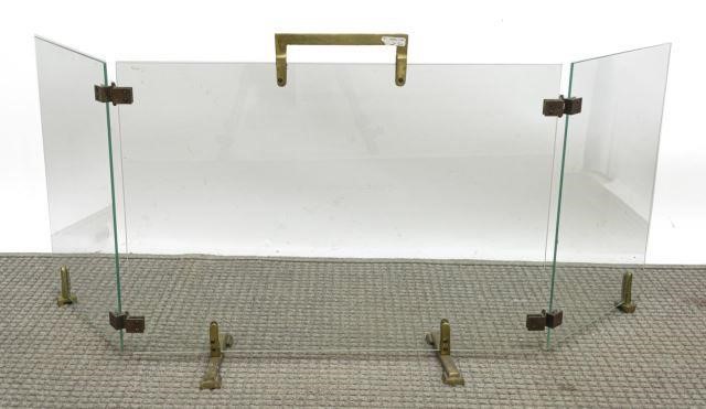 MODERNIST GILT METAL & GLASS