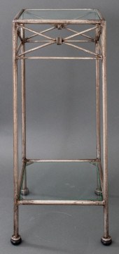 MODERNIST GLASS MOUNTED SILVER