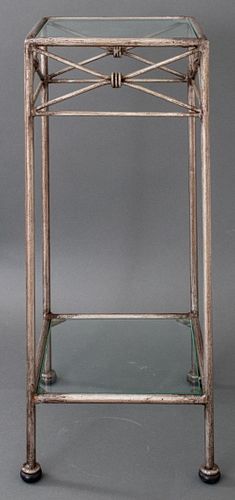 MODERNIST GLASS MOUNTED SILVERED