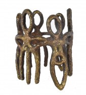 MODERNIST ISRAELI GILT BRONZE