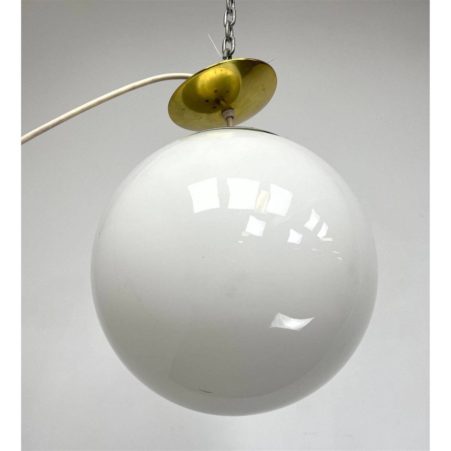 Modernist Large Glass Globe Hanging