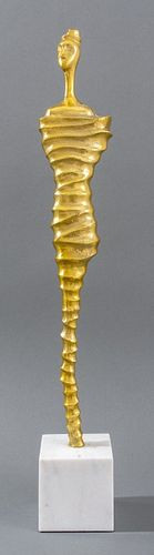 MODERNIST MANNER GILDED METAL