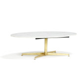 MODERNIST MARBLE AND BRASS COC
