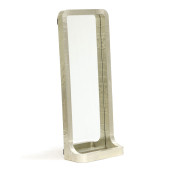 MODERNIST METAL CLAD MIRROR<br