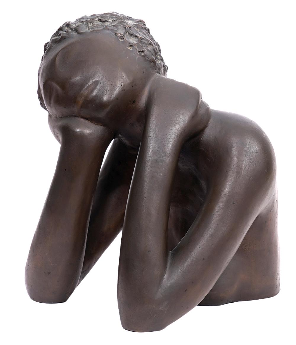 MODERNIST MID-CENTURY BRONZE STATUE