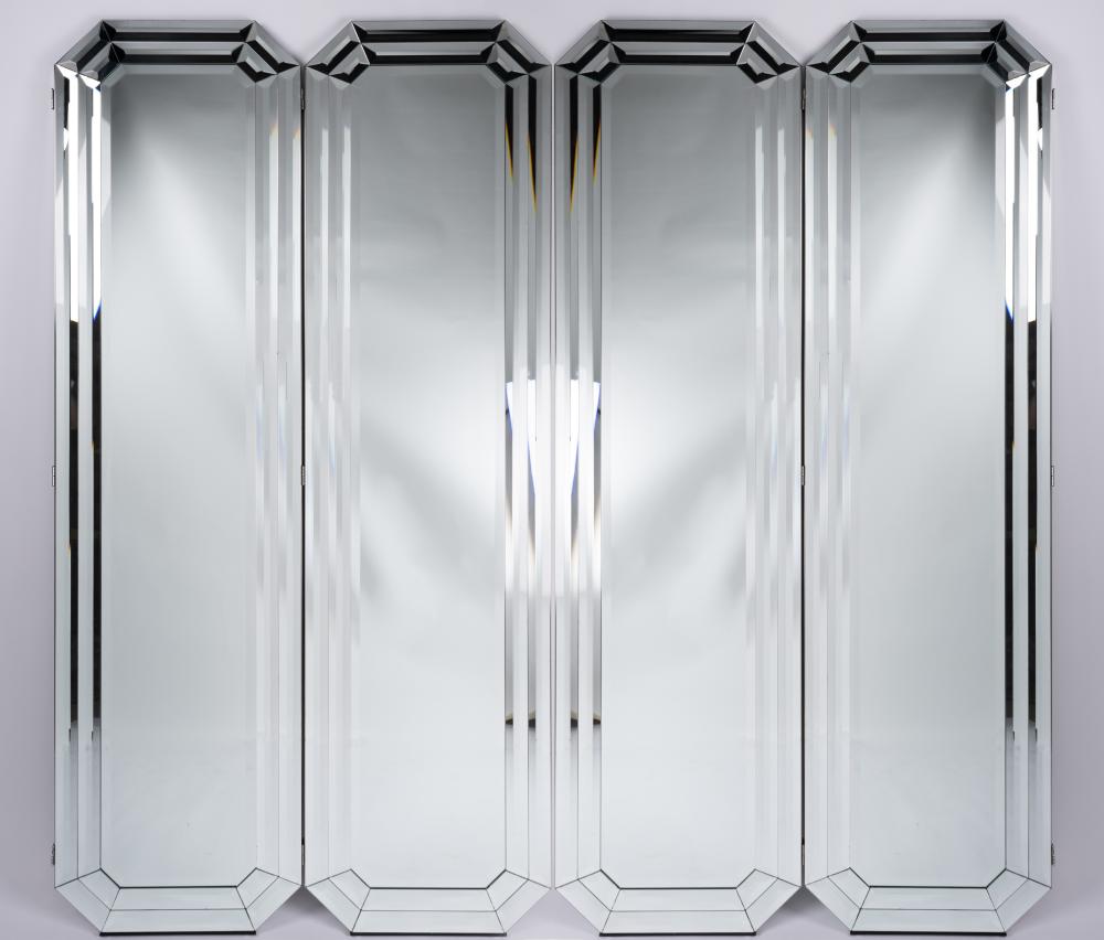 MODERNIST MIRROR GLASS FOUR-PANEL
