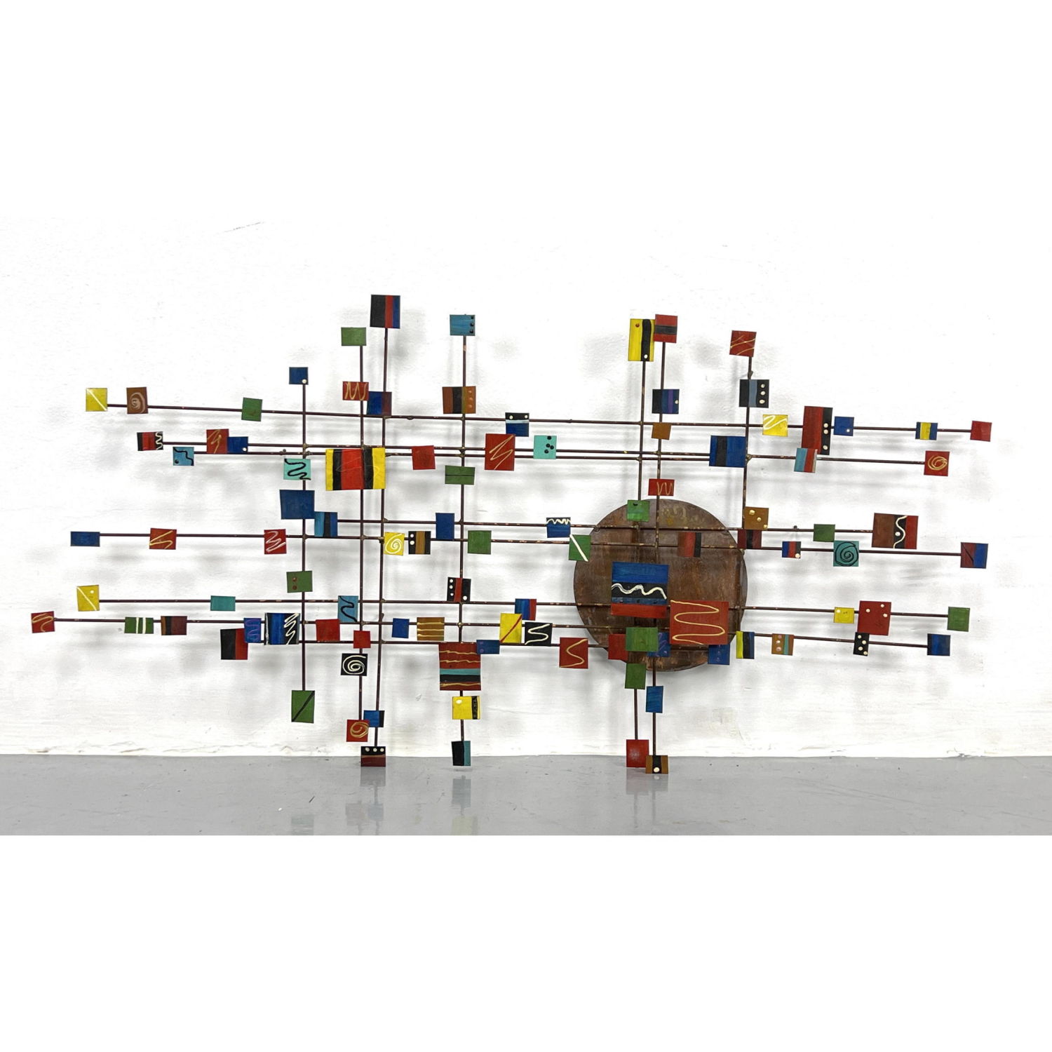 Modernist Mixed Metal Wall