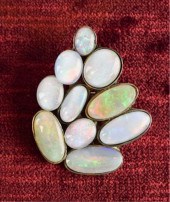 MODERNIST OPAL AND STERLING SI