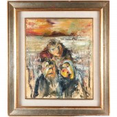 MODERNIST PAINTING, SIGNED TOY