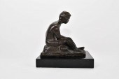 MODERNIST PATINATED BRONZE OF