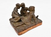 MODERNIST PATINATED BRONZE OF