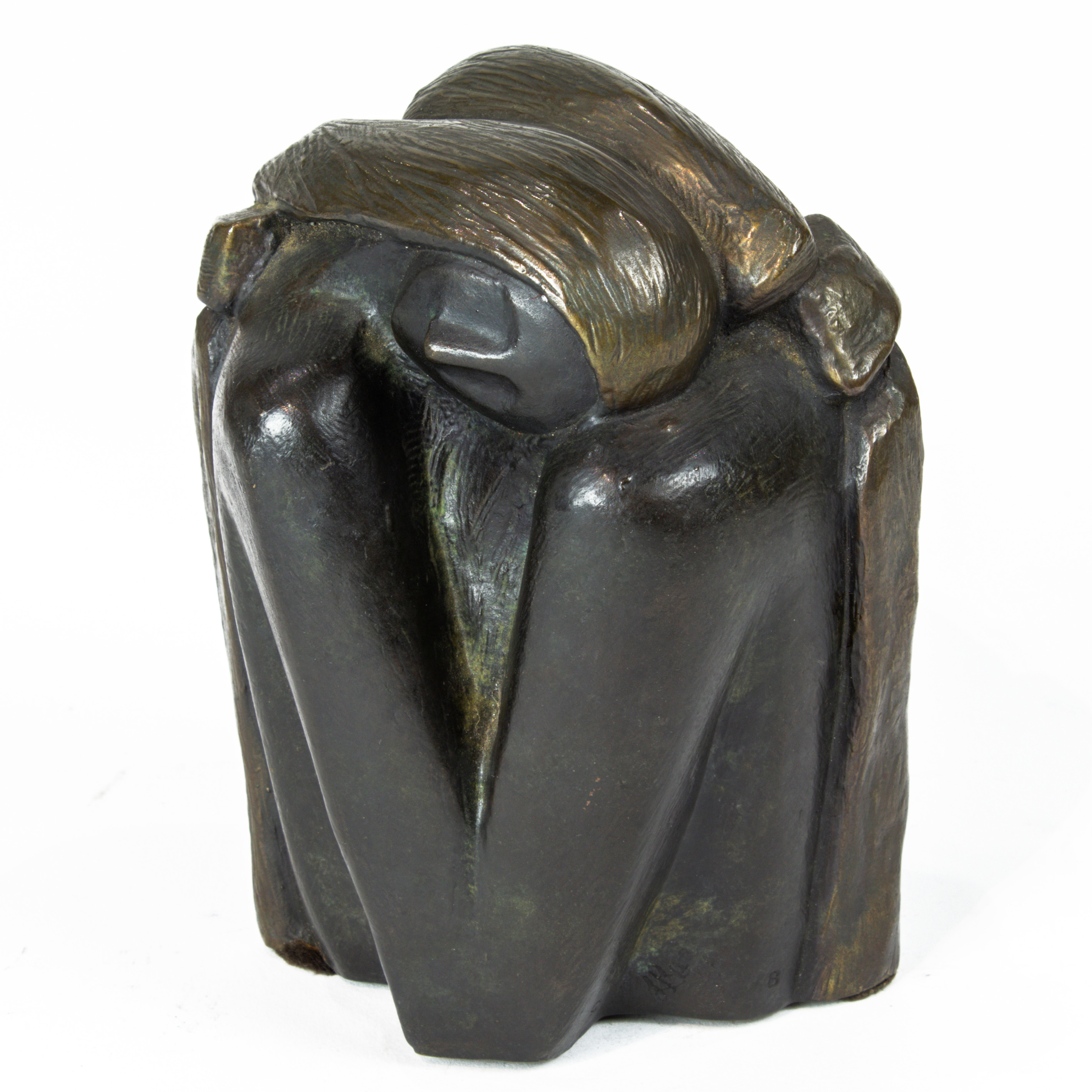 MODERNIST PATINATED BRONZE