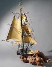 MODERNIST PATINATED METAL 'MAS