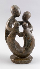 MODERNIST POLISHED STONE SCULP