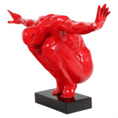 MODERNIST RED CROUCHING ATHLET