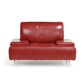 MODERNIST RED LEATHER CLUB CHA