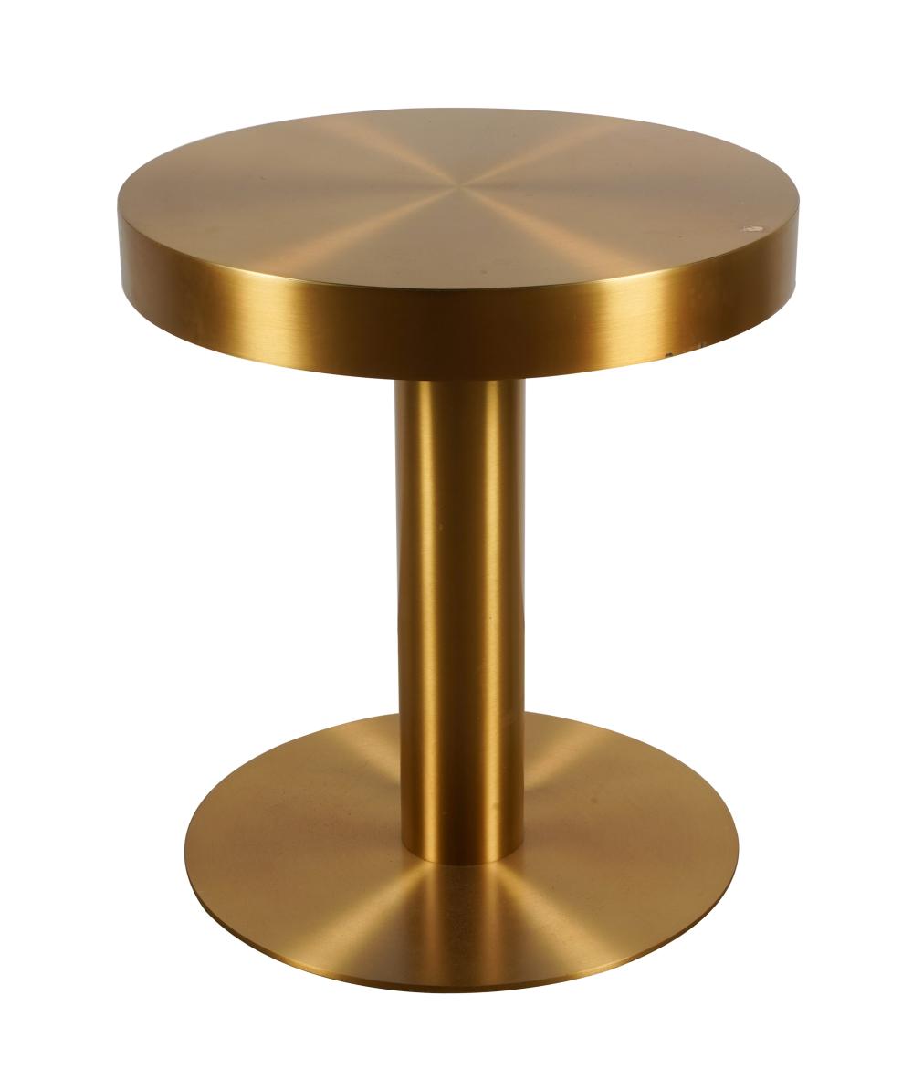 MODERNIST ROUND METAL SIDE