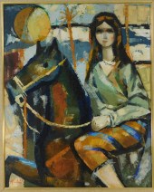 MODERNIST SEMI-ABSTRACT PAINTI