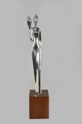 MODERNIST SILVER-CLAD FEMALE F
