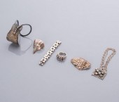 MODERNIST SILVER JEWELRYA grou
