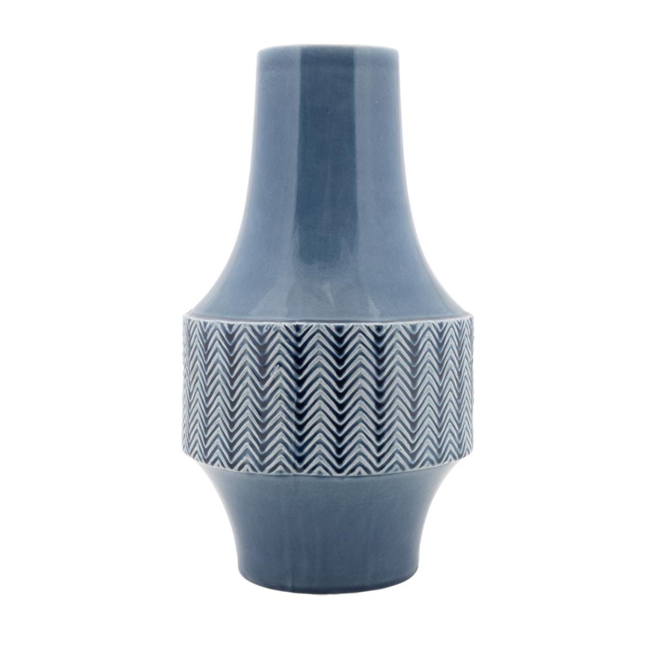 MODERNIST SLATE BLUE GLAZED VASE