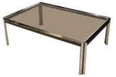 MODERNIST SMOKE GLASS CHROME L