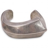 MODERNIST STERLING SILVER CUFF